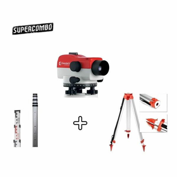 Super Combo Kit Nível Óptico Geodetic NDS32x + Tripé + Mira